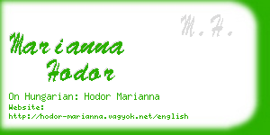 marianna hodor business card